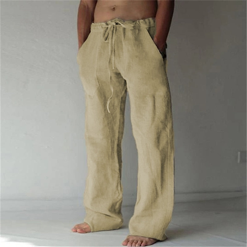Premium Linen Wide Leg Trousers