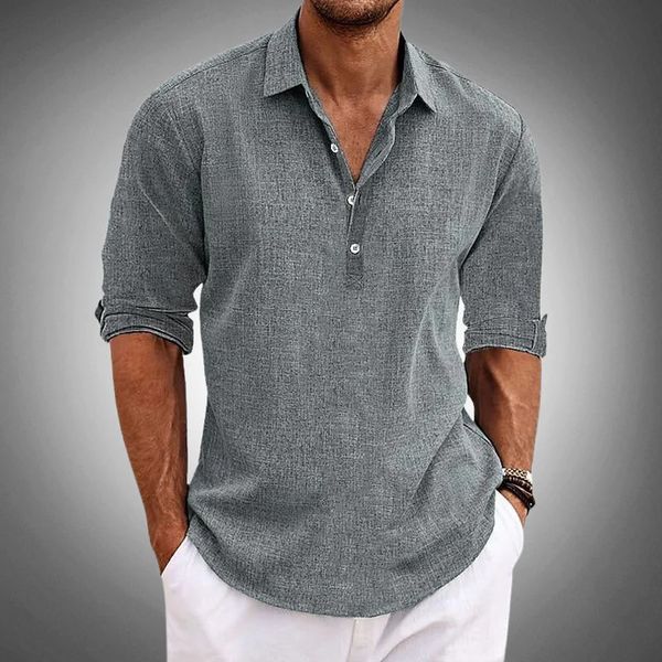 Linen Henley Shirt