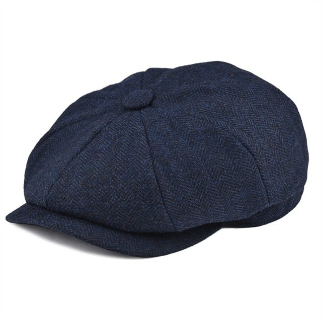 Herringbone Newsboy Cap