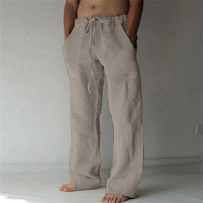 Premium Linen Wide Leg Trousers