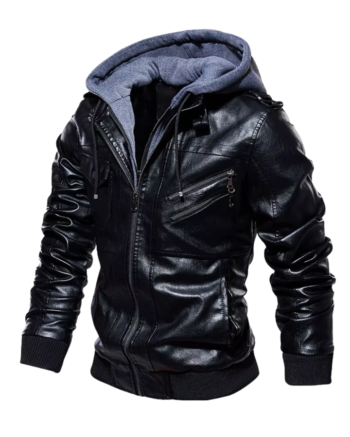 Faux Leather Bomber